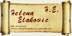 Helena Elaković vizit kartica